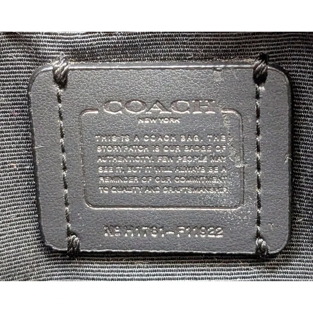 Coach Mini Blake Crossbody Satchel Studded Diamond Quilted Black Leather Bag